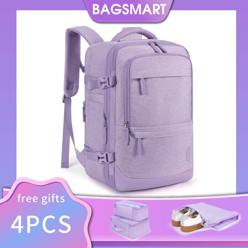 Laptop Accessories Women - BAGSMART 4PCS Travel Backpack Cabin Carry
