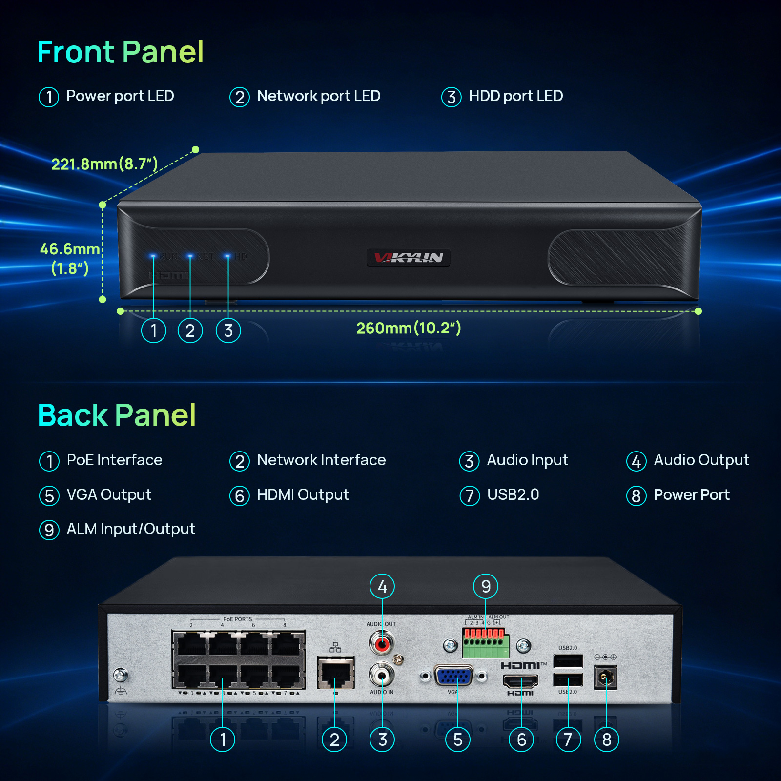 Hdmi Vga Adapter - Vikylin 4K NVR 16CH 8POE Home