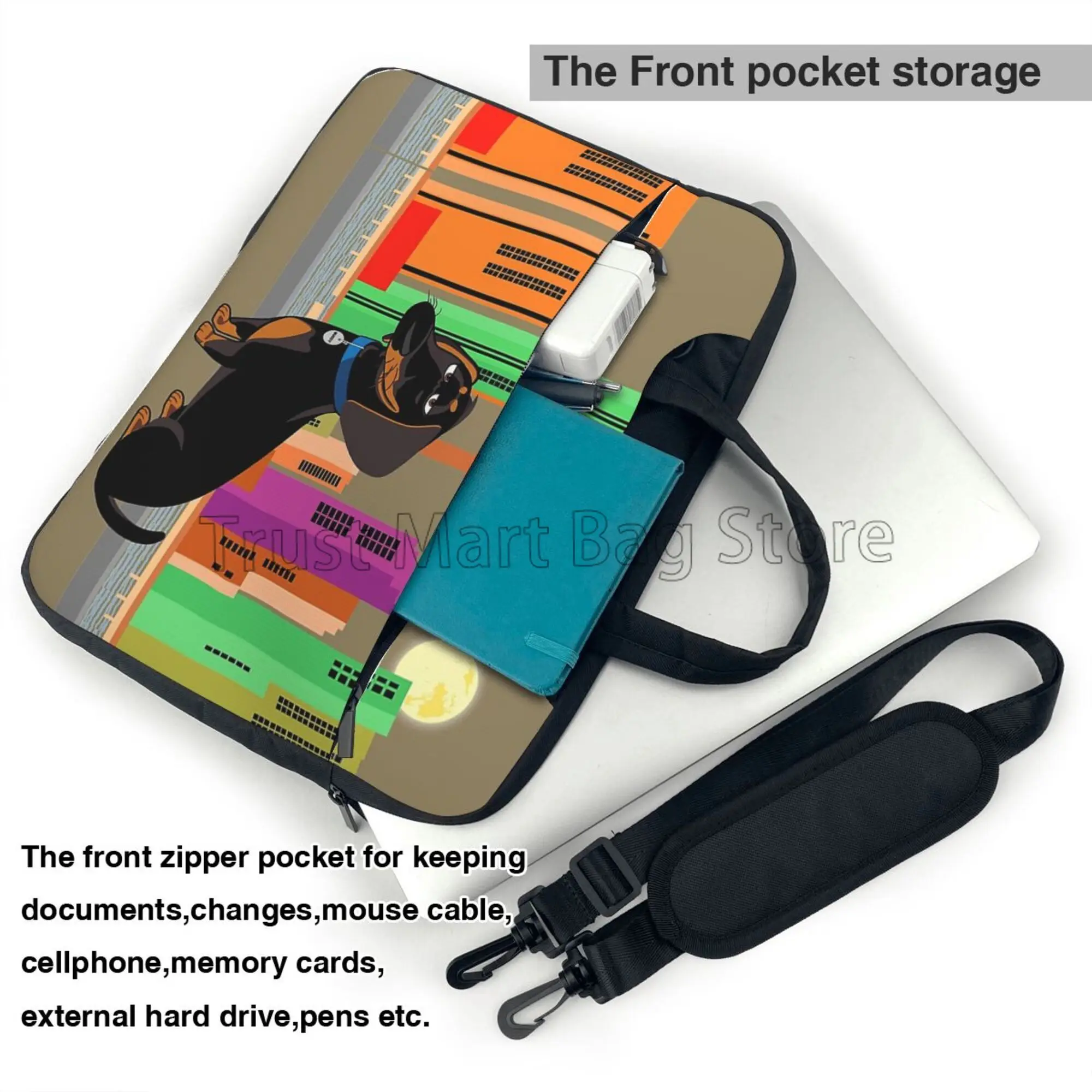 Cute Dachshund Print Laptop Ca – Laptop Accessories Organizer Bag Bewertung und Preis