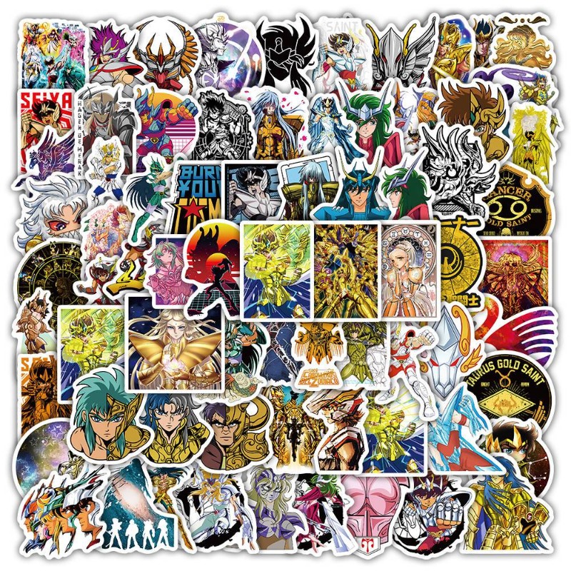 101Pcs Saint Seiya Anime Stick – Laptop Accessories Aesthetic Bewertung und Preis