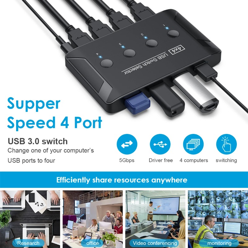 4 In 4 Out KVM USB3.0 Switch S – Laptop Accessories Women Bewertung und Preis