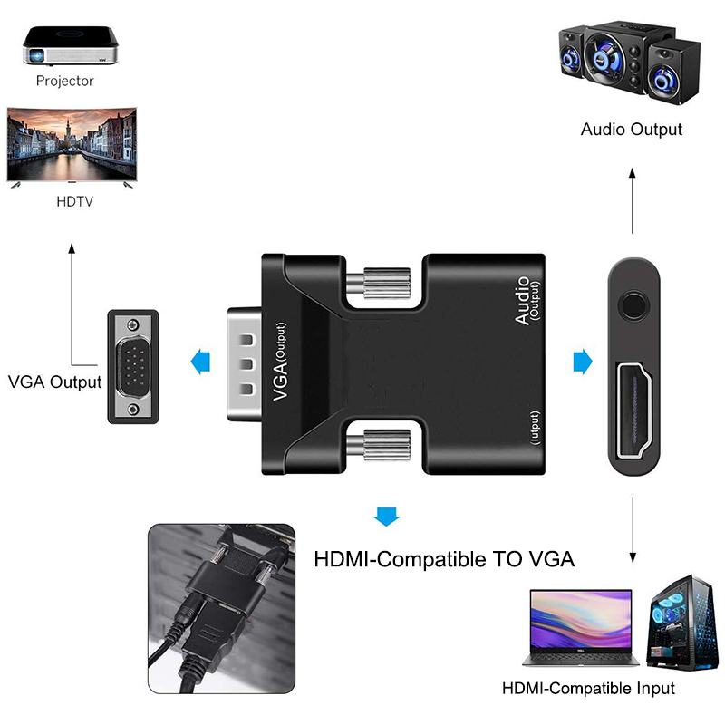 HDMI-compatible to VGA Adapter – Hdmi Vga Adapter Bewertung und Preis