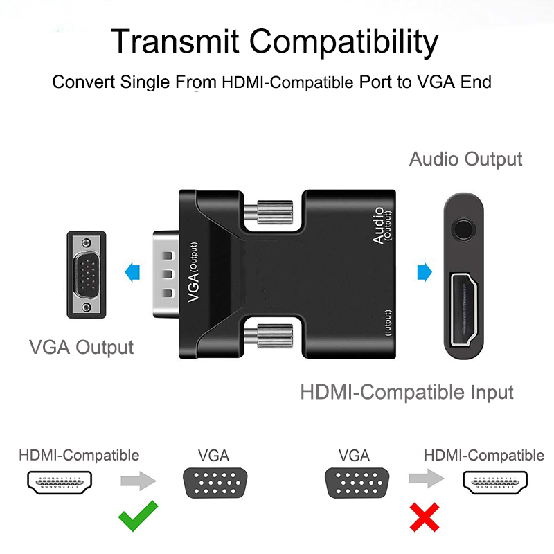 HDMI-compatible to VGA Adapter – Hdmi Vga Adapter Bewertung und Preis