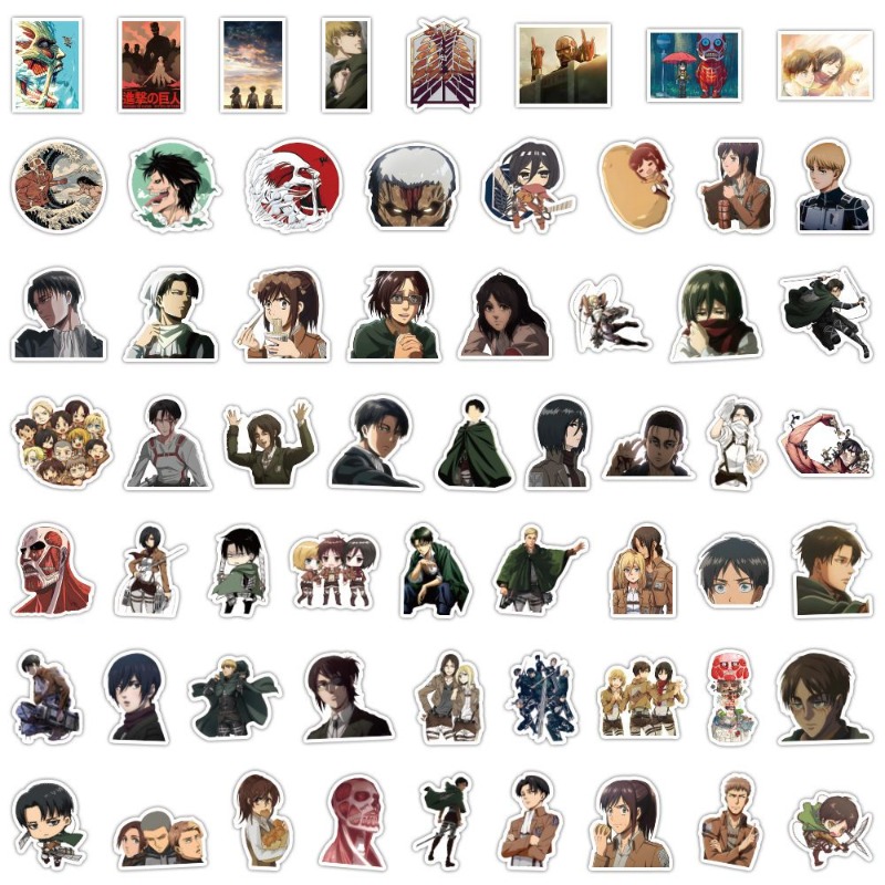 60Pcs Attack on Titan Anime St – Laptop Accessories Aesthetic Bewertung und Preis
