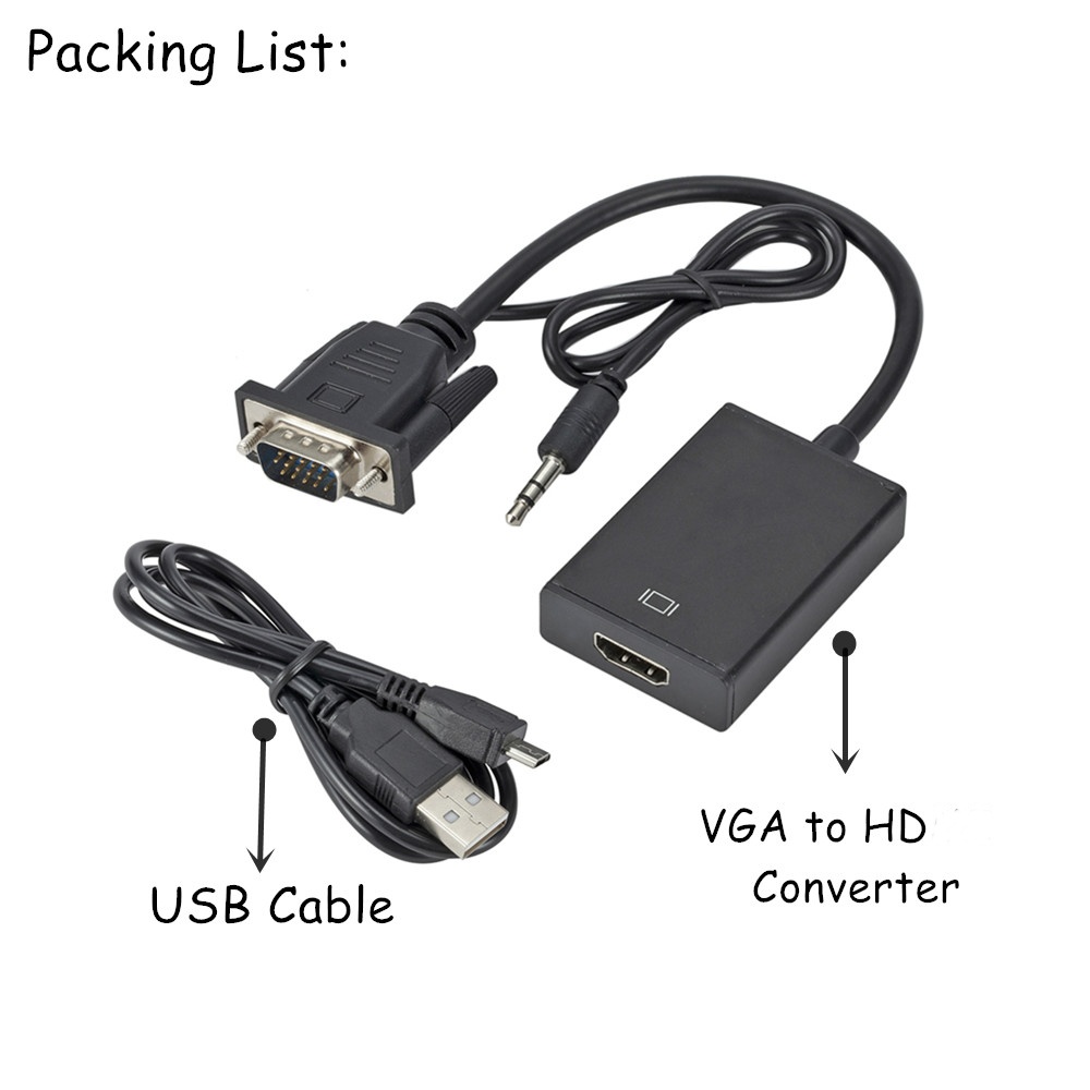 1080P HD VGA TO HD with 3.5mm  – Hdmi Vga Adapter Bewertung und Preis