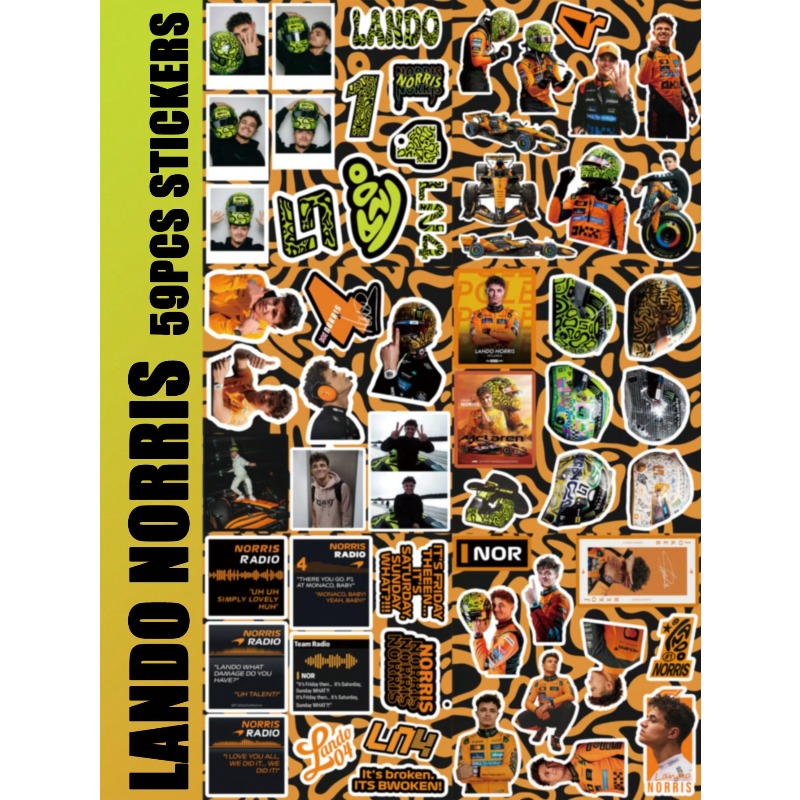 59PCS Lando Norris racing-them – Laptop Accessories Aesthetic Bewertung und Preis