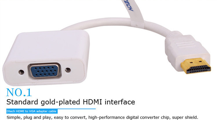 3PCS DTECH Factory Direct Sale – Hdmi Vga Adapter Bewertung und Preis