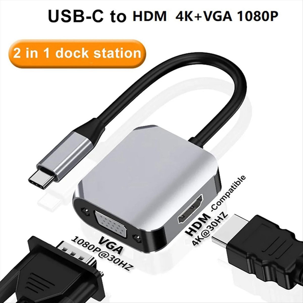 *A14E USB C Docking Station, 2 – Hdmi Vga Adapter Bewertung und Preis
