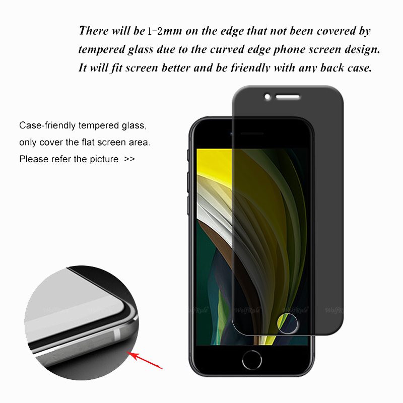 1-4Pcs For iPhone SE 2022 Glas – Privacy Screen Filter Bewertung und Preis