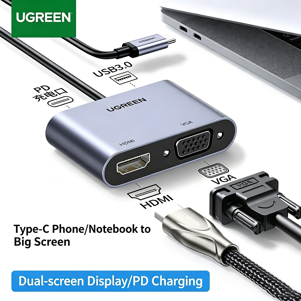 UGREEN USB C Hub Type-C to HDM – Hdmi Vga Adapter Bewertung und Preis